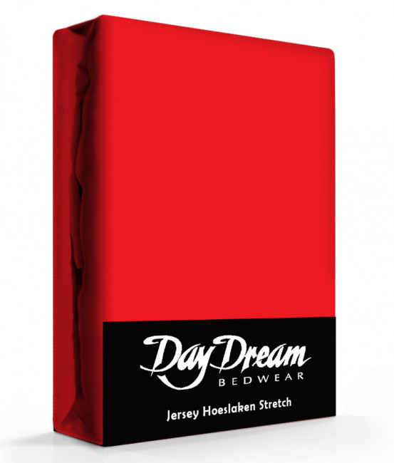 Day Dream Jersey Hoeslaken Rood-90 x 200 cm