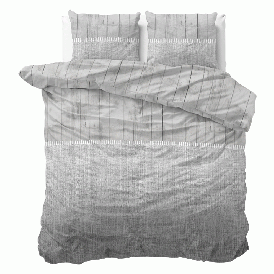 Sleeptime Dekbedovertrek Wood Fabric Grey