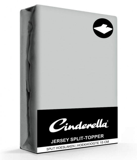 Cinderella Jersey Split-Topper Hoeslaken Light Grey