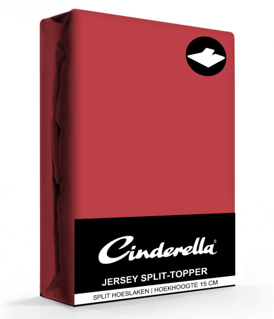 Cinderella Jersey Split-Topper Hoeslaken Red