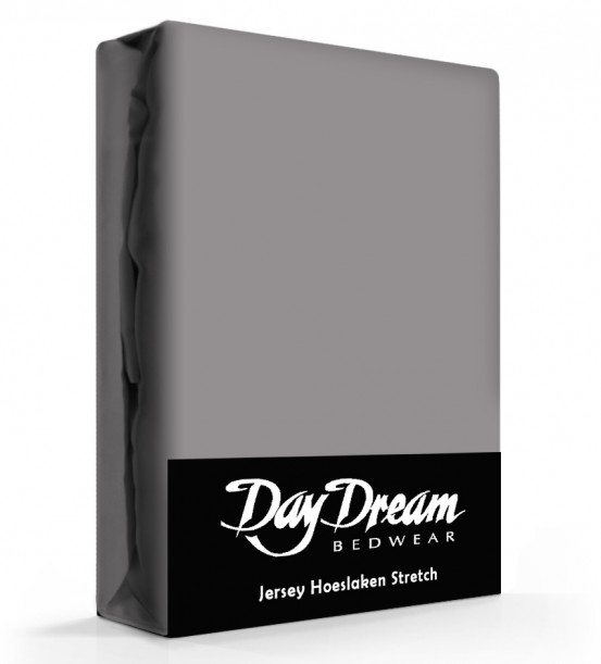 Day Dream Jersey Hoeslaken Donkergrijs-90 x 200 cm