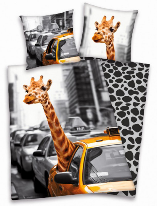 Dekbedovertrek Giraffe in Yellow Cab140x200cm