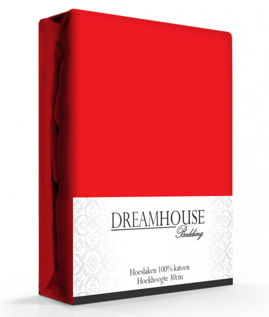 Dreamhouse Hoeslaken Katoen Rood