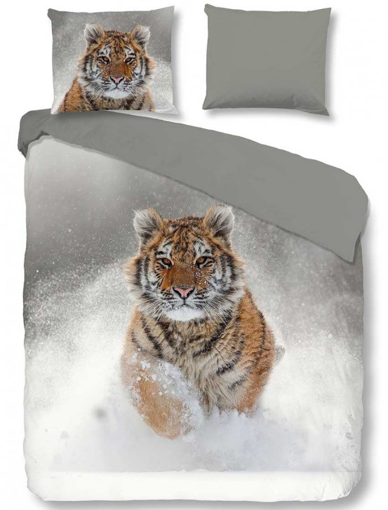 Good Morning Dekbedovertrek Flanel Snow Tiger
