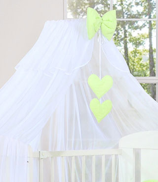 My Sweet Baby Sluier Chic Voile Wit/Lime