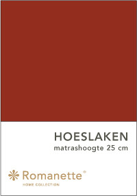 Romanette Hoeslaken Katoen Terra-90 x 200 cm