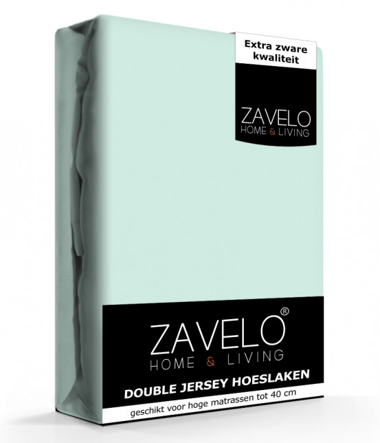 Zavelo Double Jersey Hoeslaken Pastel Blauw