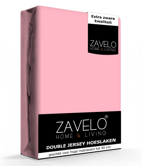 Zavelo Double Jersey Hoeslaken Roze