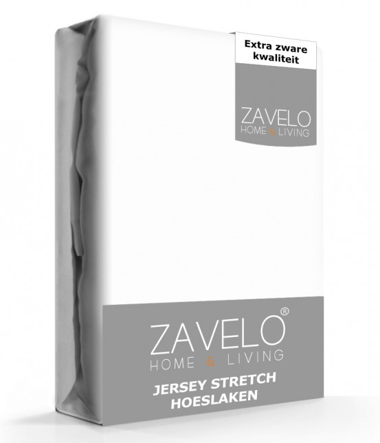 Zavelo® Jersey Hoeslaken Wit