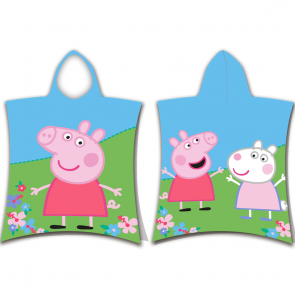 Peppa Pig en Suzy Sheep badponcho - 50x115 cm - Katoen