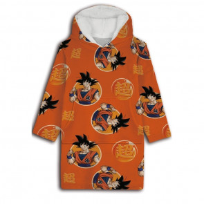 Dragon Ball Z Hoodie Fleece deken Warrior - Kind  (One Size ) - Polyester