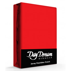 Day Dream Jersey Hoeslaken Rood-90 x 200 cm