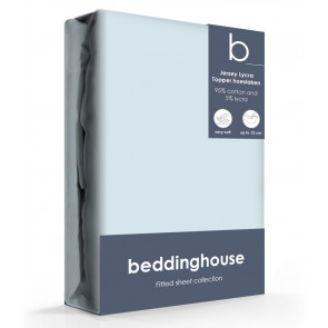 Beddinghouse Jersey-Lycra Topper Hoeslaken Koraal Lichtblauw