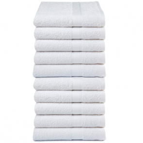 Slaaptextiel Hotel Handdoeken 50x100 cm Set van 10 - Hotelkwaliteit Wit
