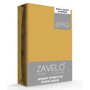 Zavelo® Jersey Hoeslaken Okergeel
