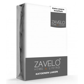 Zavelo Lakens Katoen Wit - Boven/Onder laken - 100% Katoen - Hoogwaardig Hotelkwaliteit - Heerlijk Zacht