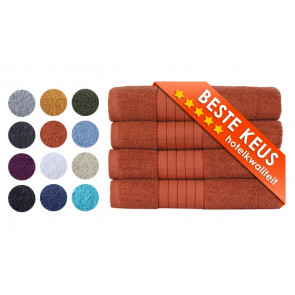 Zavelo Luxe Badhanddoeken - Hotelkwaliteit - Handdoeken - 70x140 cm - 4 Stuks - Terra