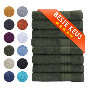 Zavelo Luxe Handdoeken - Hotelkwaliteit - Badhanddoeken - 50x100 cm - 8 Stuks - Groen 