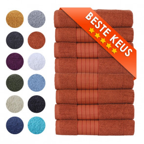 Zavelo Luxe Handdoeken - Hotelkwaliteit  - Badhanddoeken - 50x100 cm - 8 Stuks - Terra